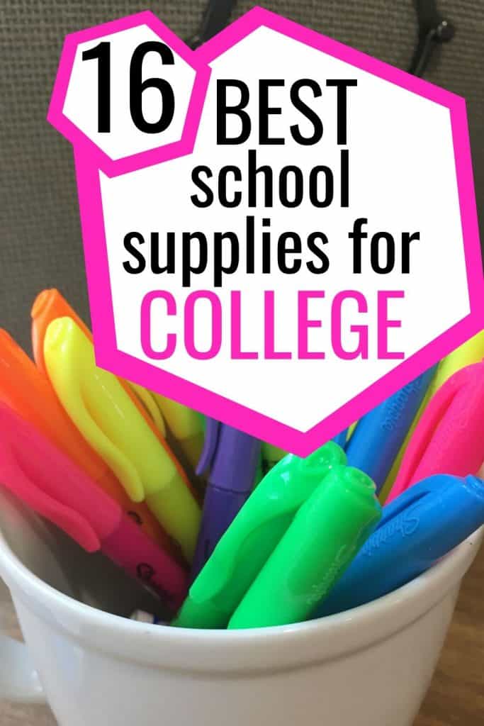 best school supplies for college